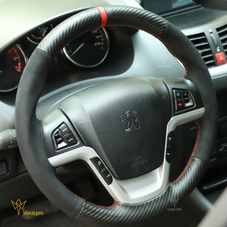 ترکیب تمام جیر میکروفایبر + نوار و دوخت قرمز