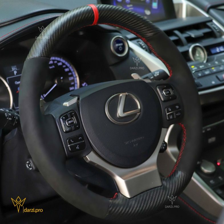 ترکیب جیر میکروفایبر + چرم پانچ + نوار و دوخت قرمز